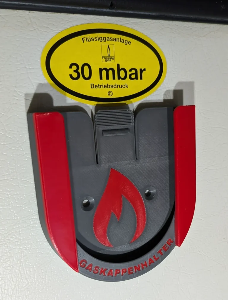 Robuster Gaskappenhalter für 3kg, 5kg & 11kg Gasflaschen | PETG Halterung