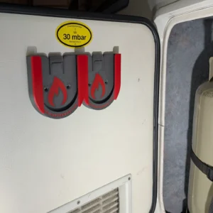 Robuster Duo-Gaskappenhalter für 3kg, 5kg & 11kg Gasflaschen | PETG Halterung