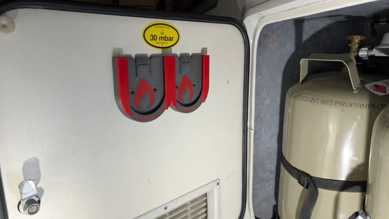 Robuster Duo-Gaskappenhalter für 3kg, 5kg & 11kg Gasflaschen | PETG Halterung